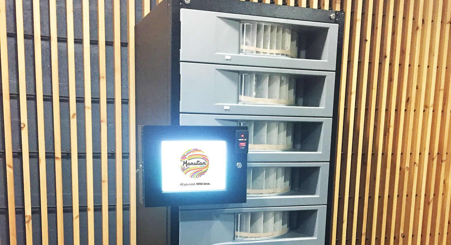 vending machine in construction site