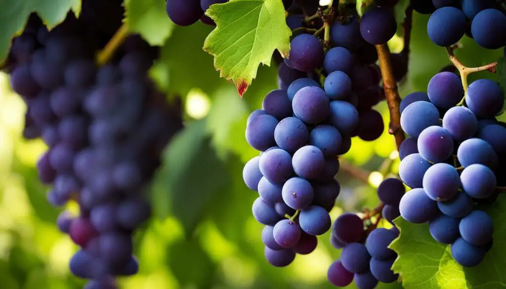 Grapes with white dots