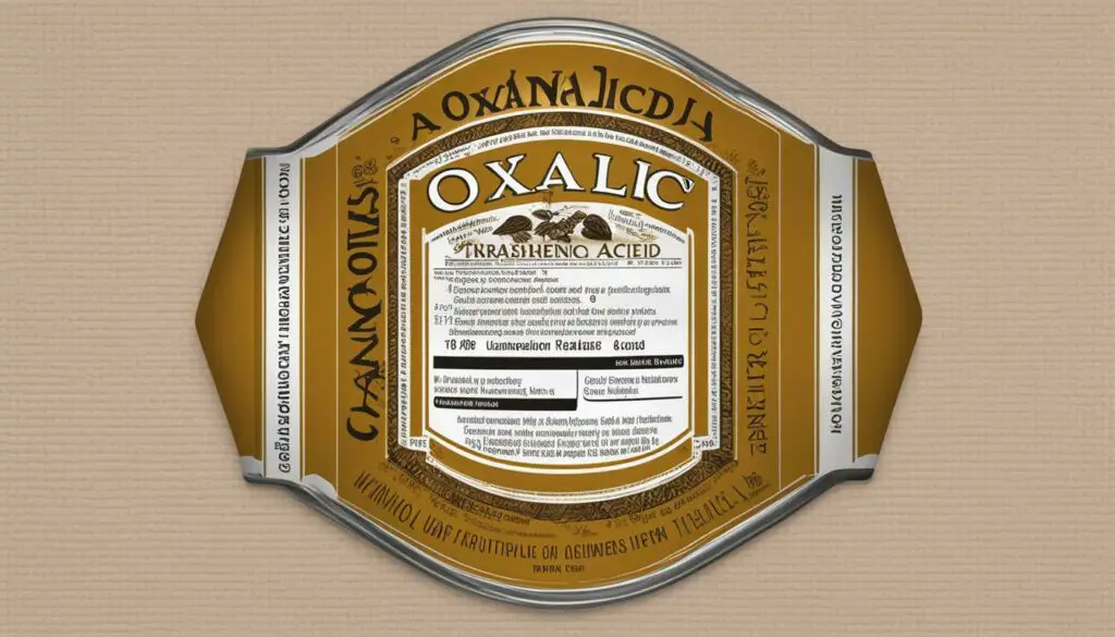 amended label for oxalic acid