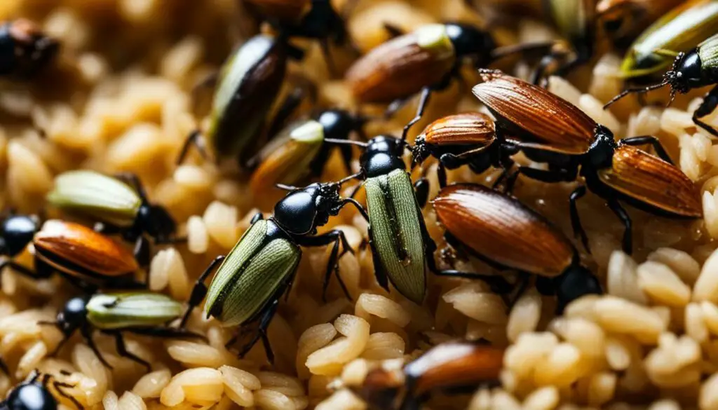 edible weevils in rice