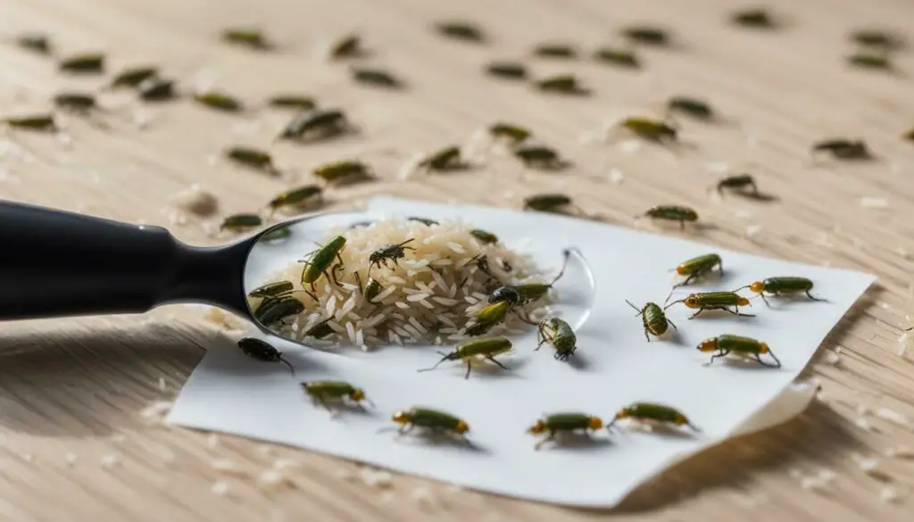 how to remove weevils from rice