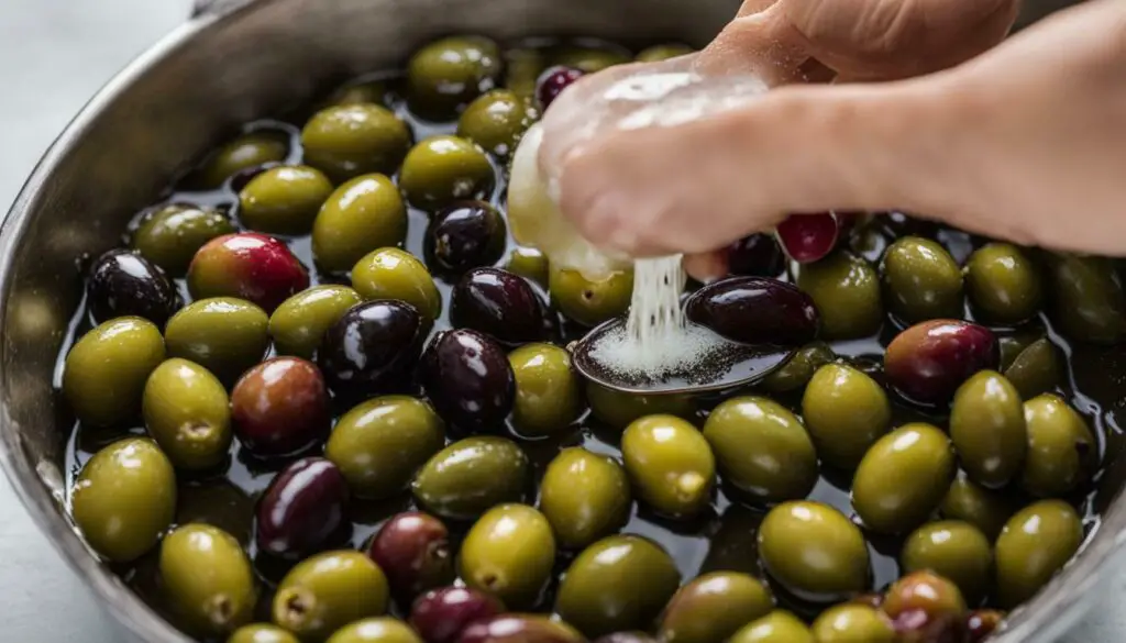 preventing white dots on olives