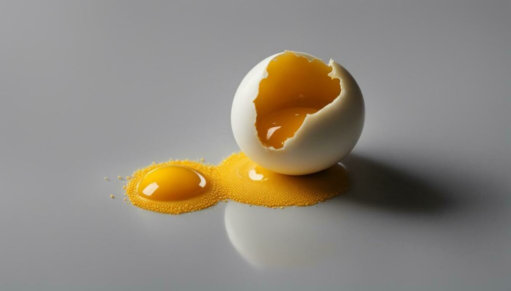 prevention of white dots on egg yolk