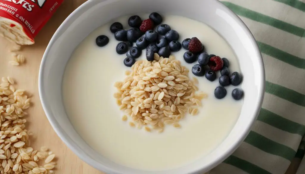 quaker oats with cold milk