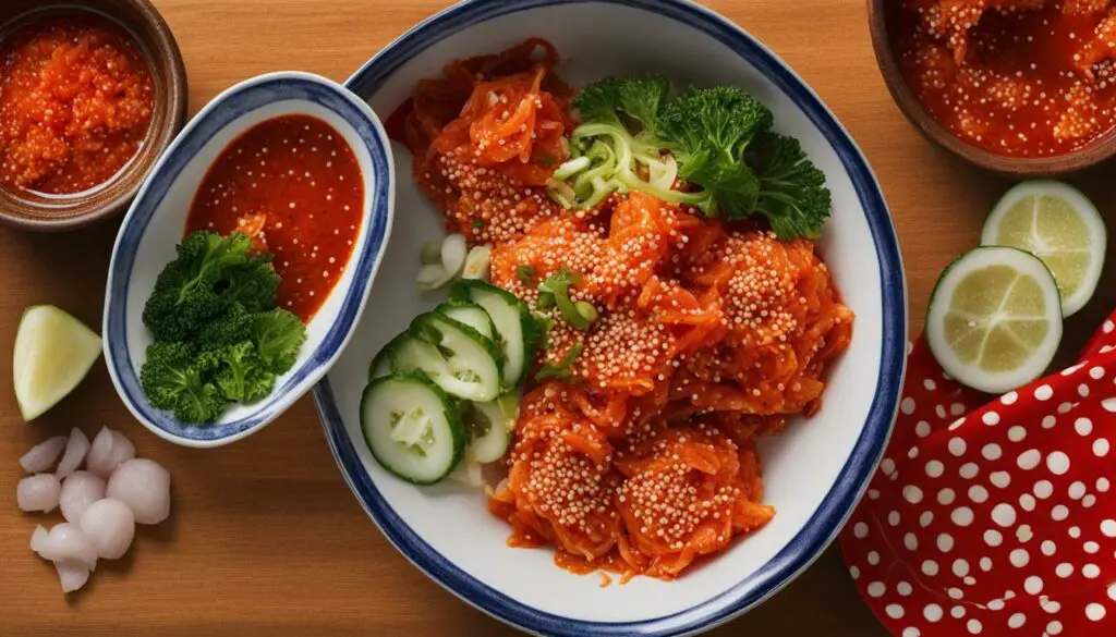 white dots on kimchi