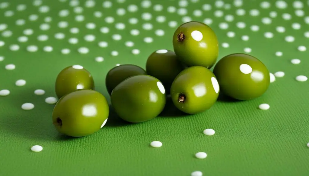 white dots on olives
