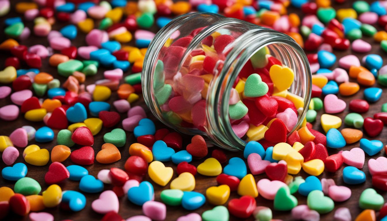 how many candy hearts are in the jar