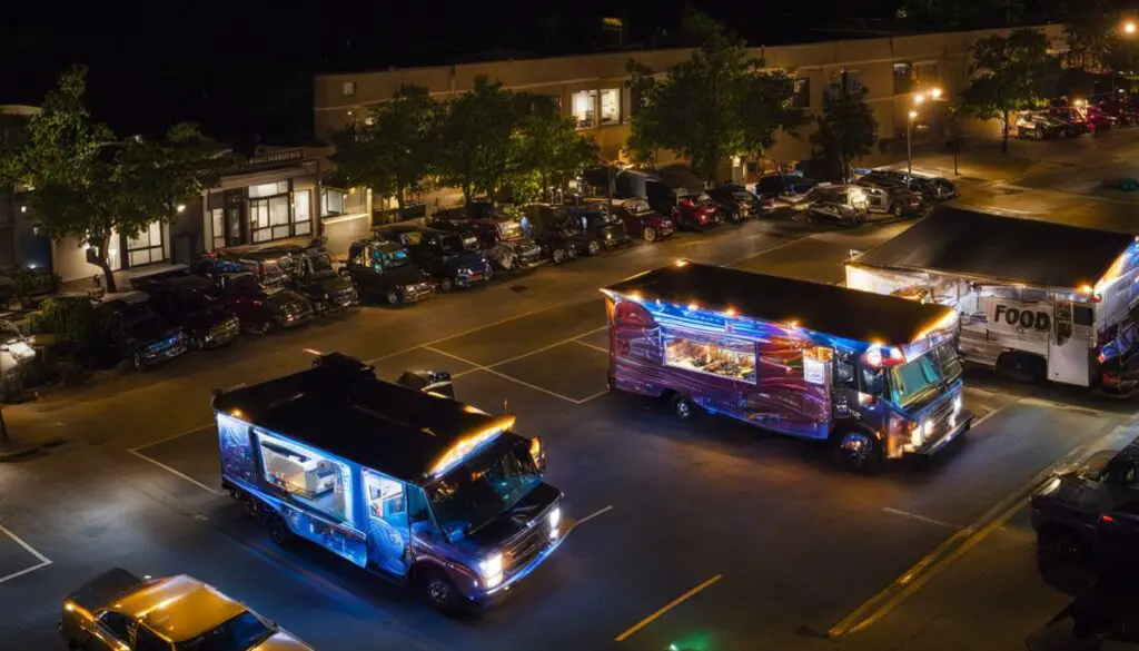 how to locate overnight parking for food trucks