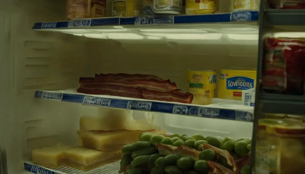bacon in the fridge