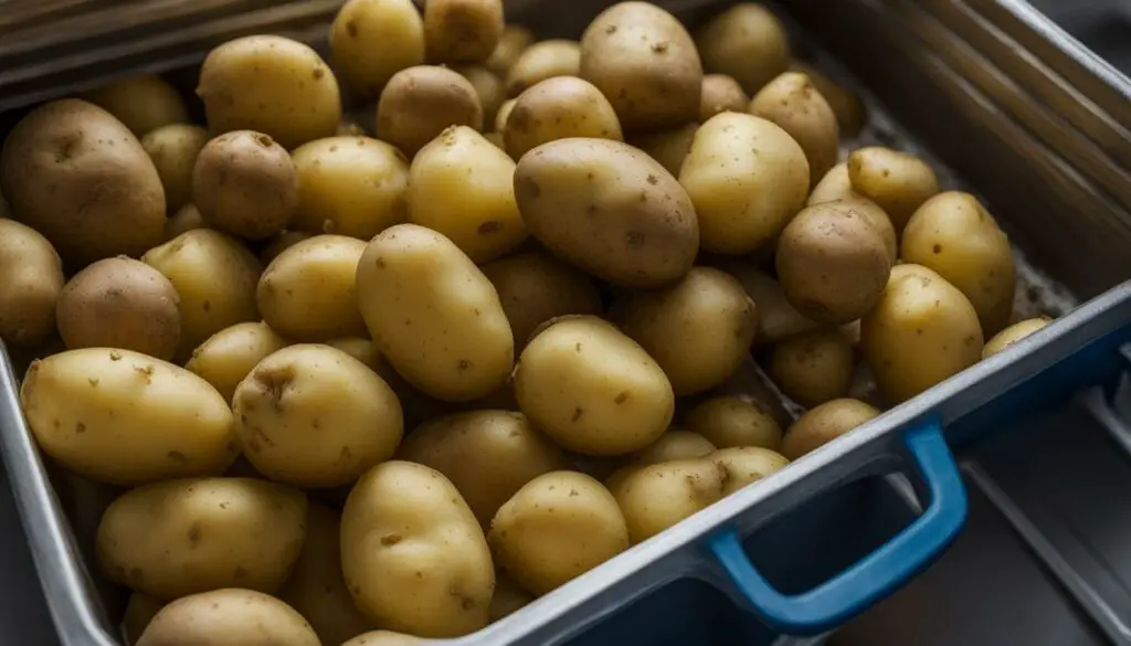 cooked potatoes in fridge