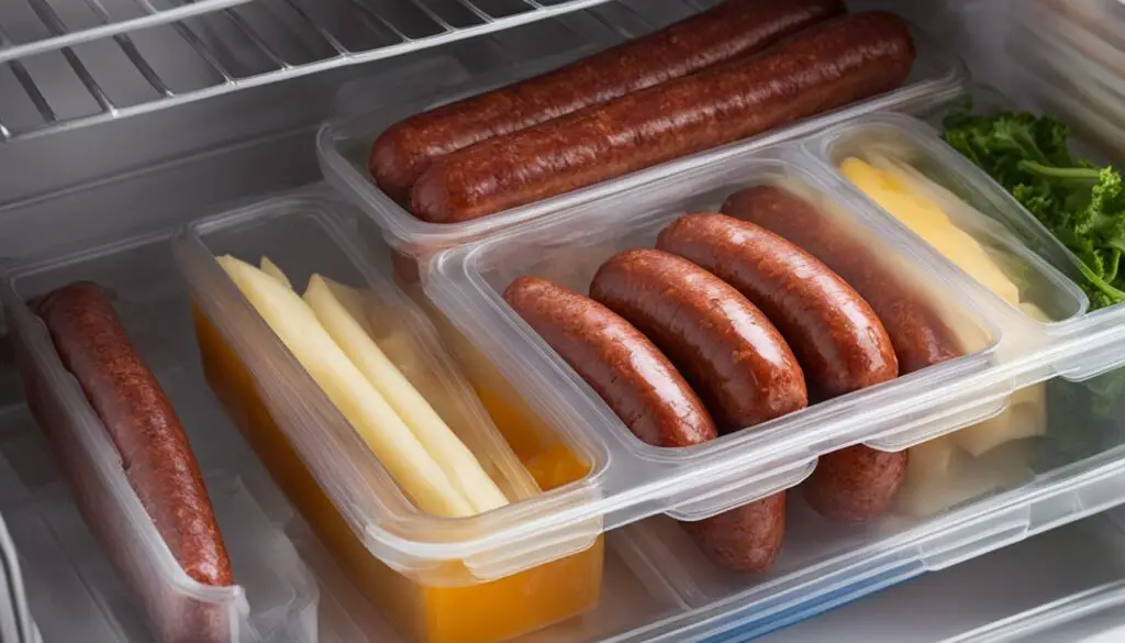 how to store pre-cooked sausage