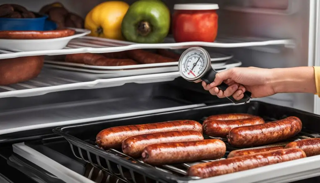 safety measures for storing cooked sausage
