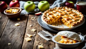 Where did apple pie with cheddar cheese originate