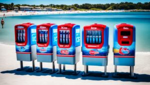What are the best ice vending machine locations?